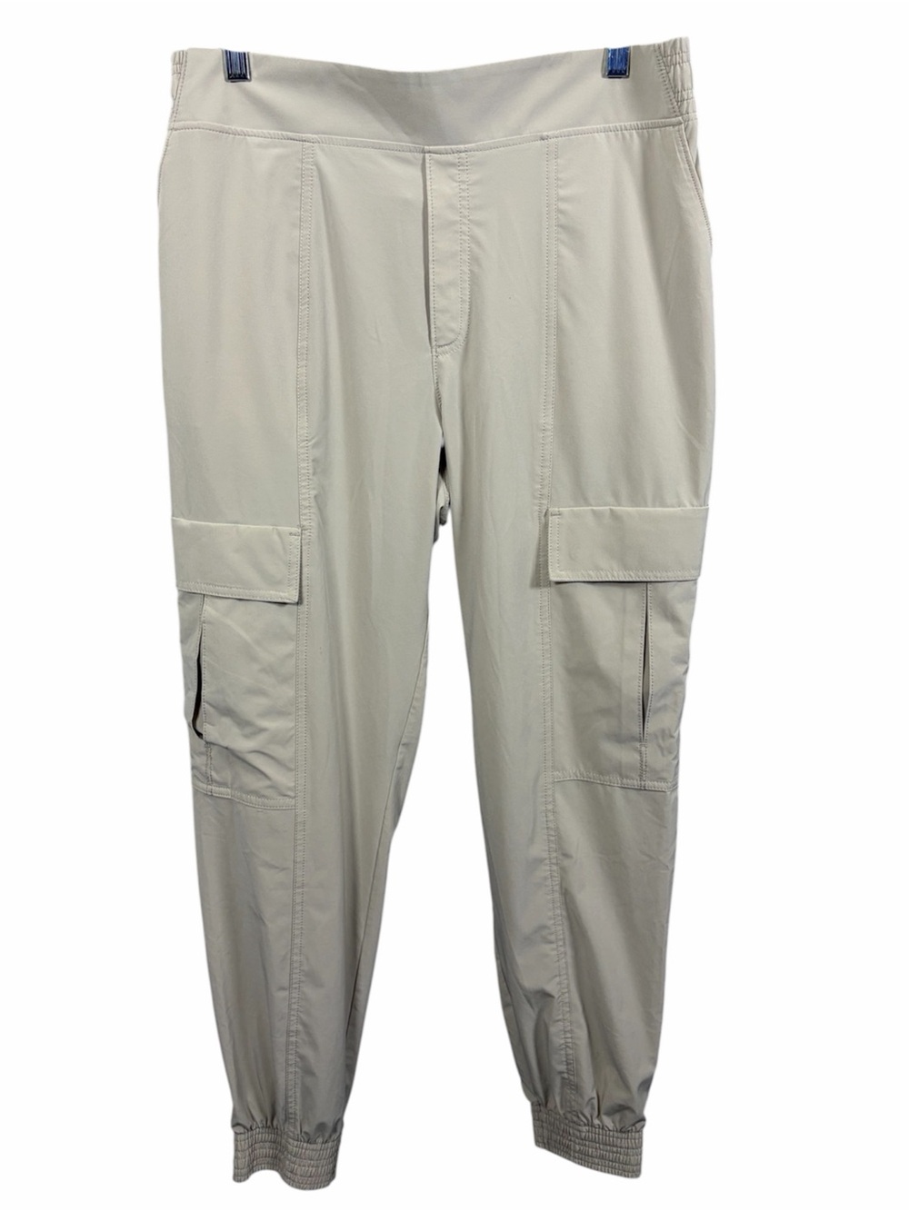 Athleta Chelsea Utility Cargo Jogger Pants Beige Size 10